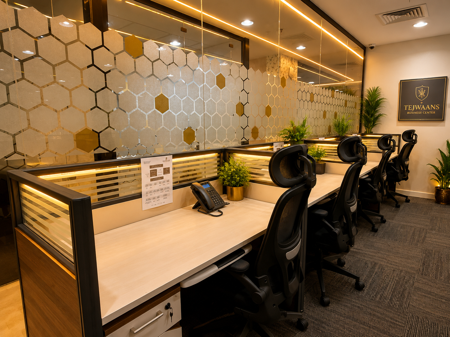 Reception and hot desks